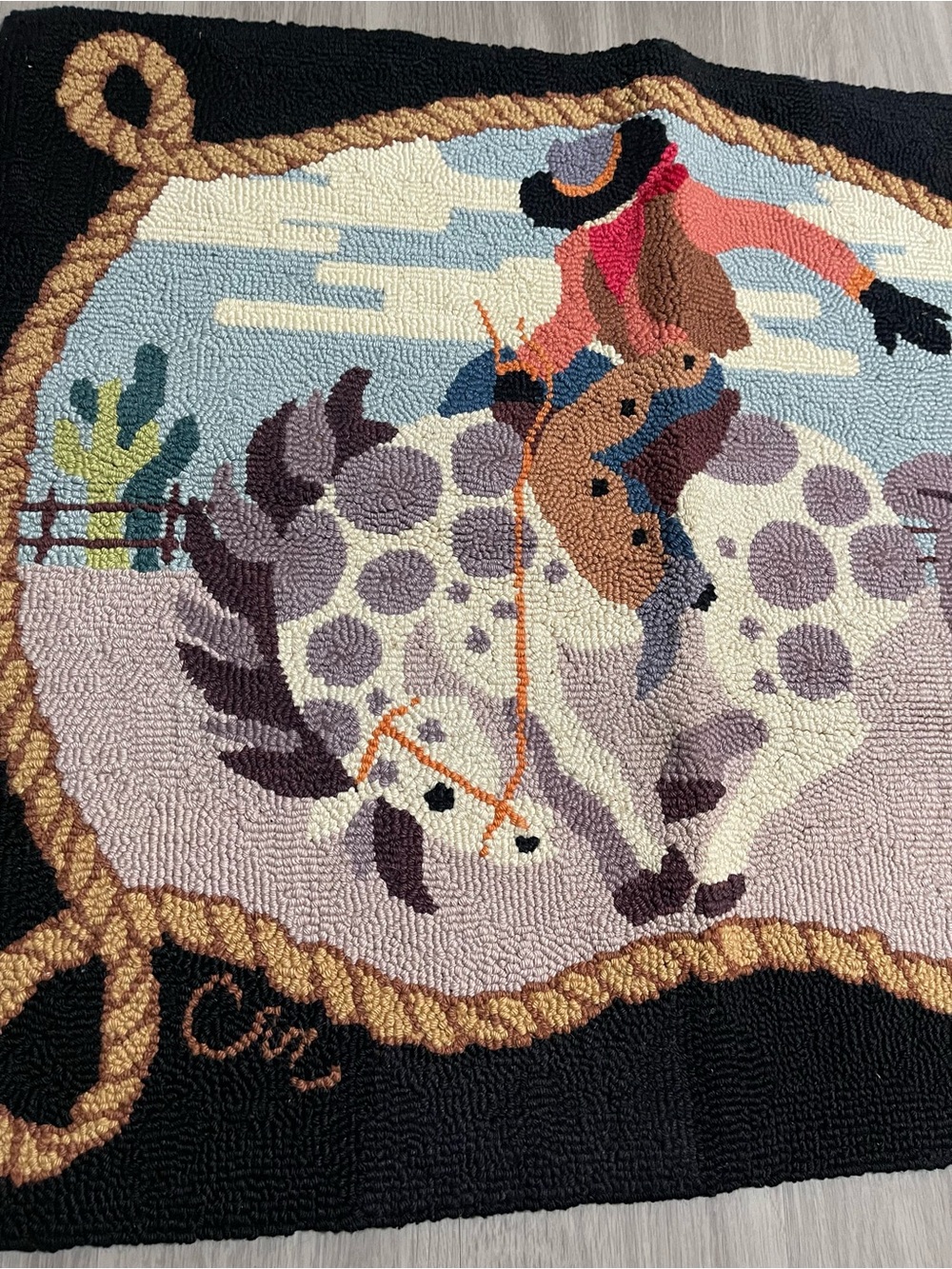 Rodeo Cowboy Rug - Picture 2 of 4